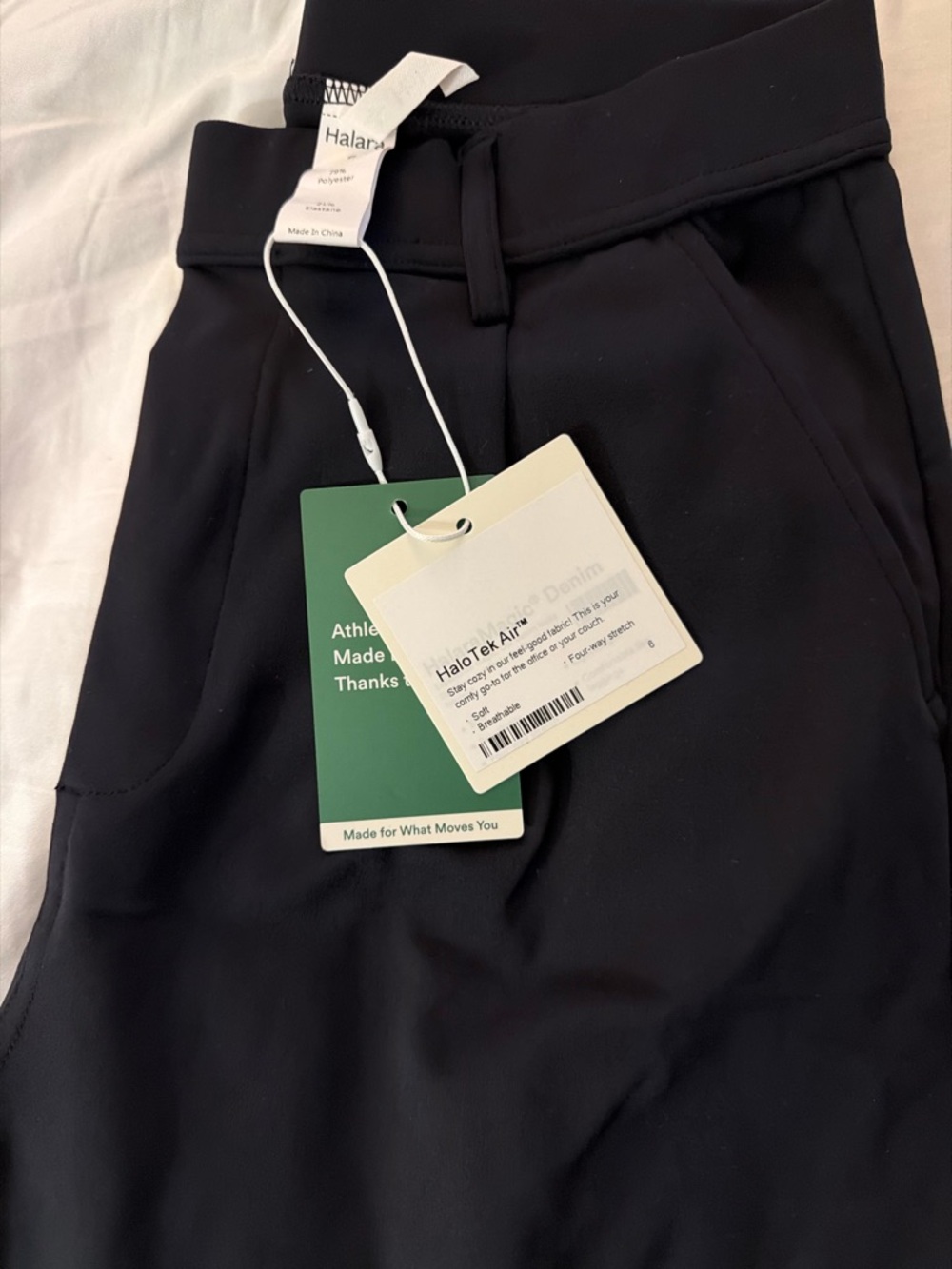HALARA Black High-Waist Performance Pants with Tags